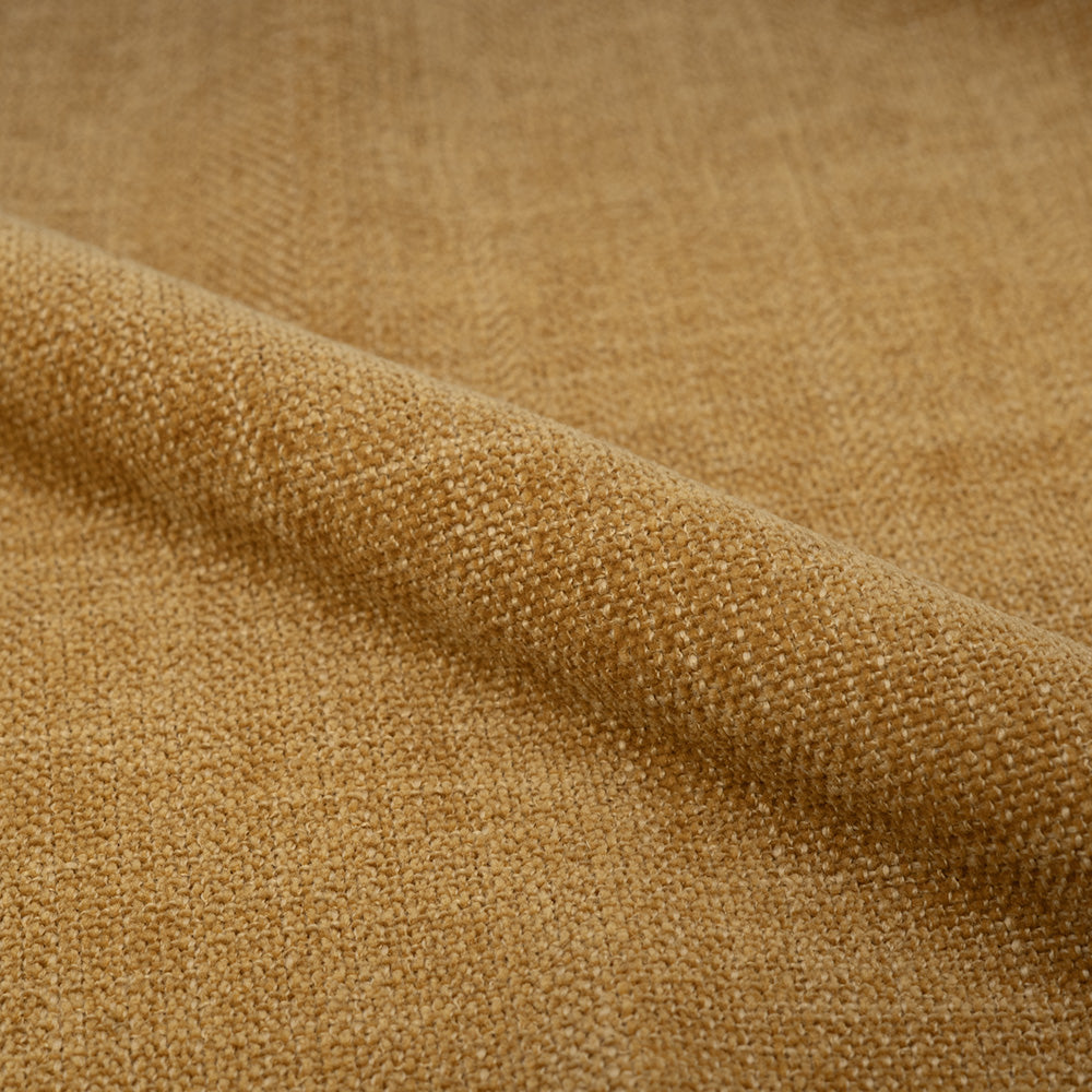 Tissu texture jaune moutarde 2 chaises Karl