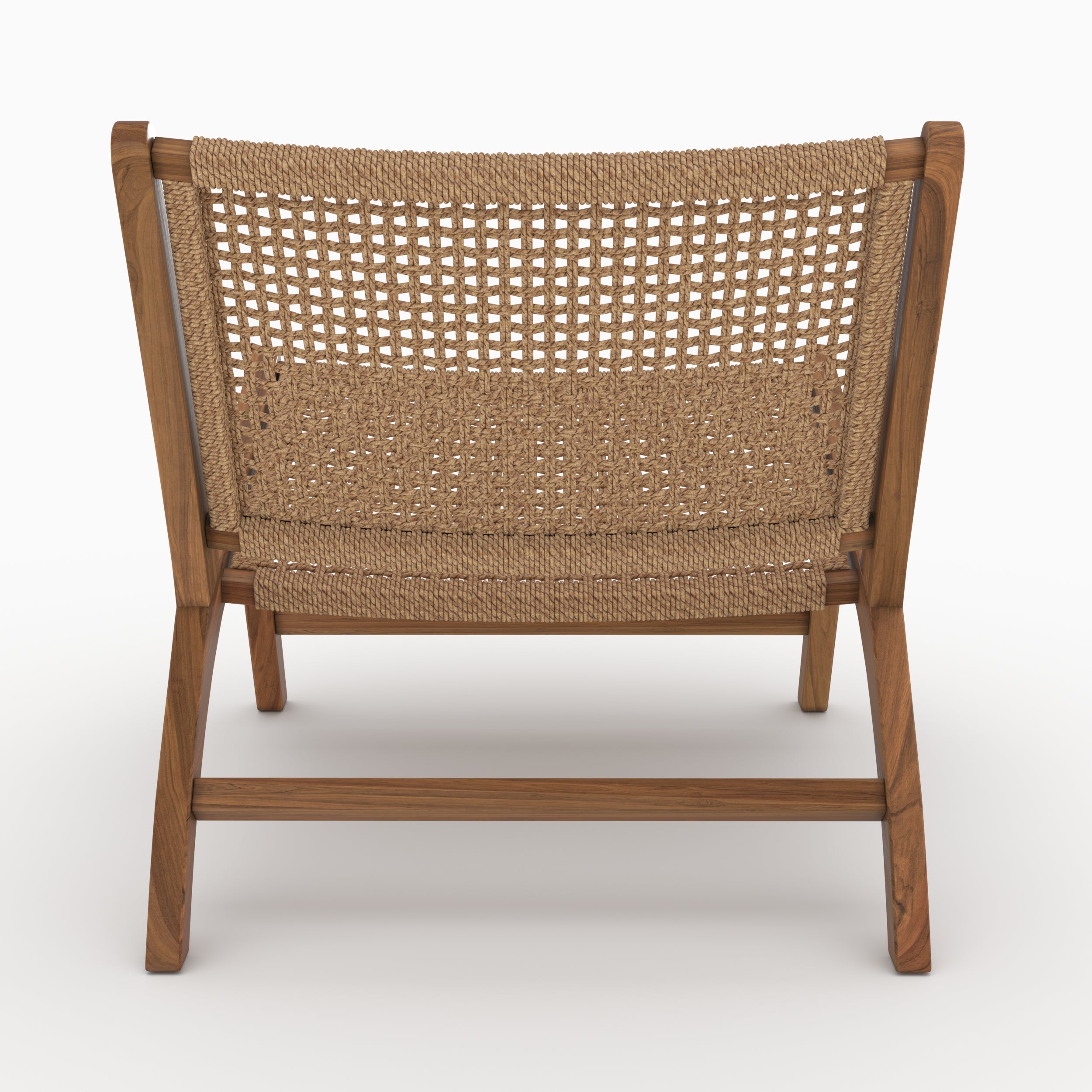 Tressage synthétique fauteuil Kilka bois teck jardin