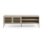 Tv meuble Latem 160cm 2 portes métal beige