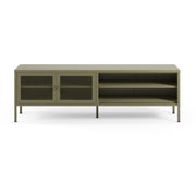 Tv meuble Latem 160cm 2 portes métal vert