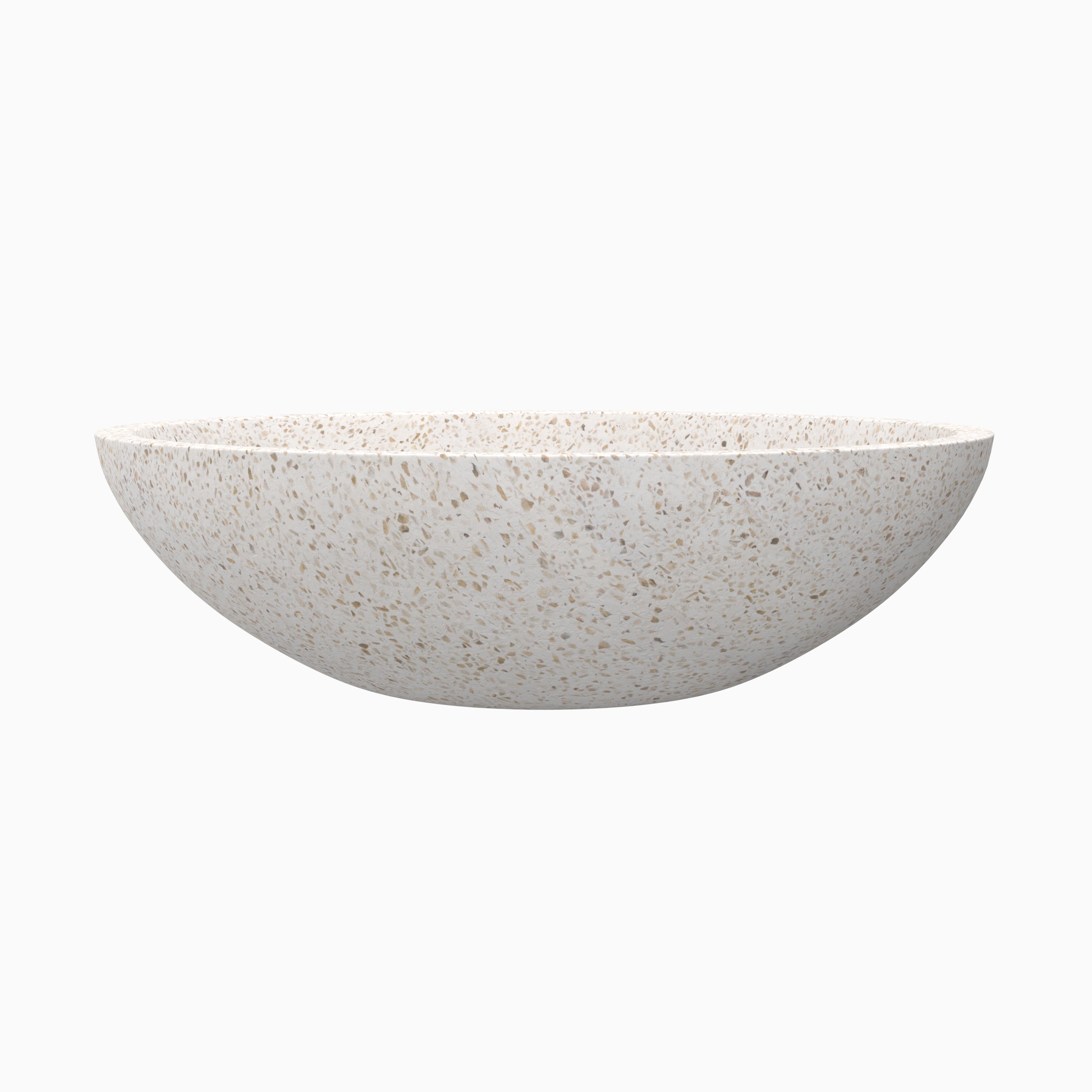 vasca rotonda terrazzo bianco maculato lysea