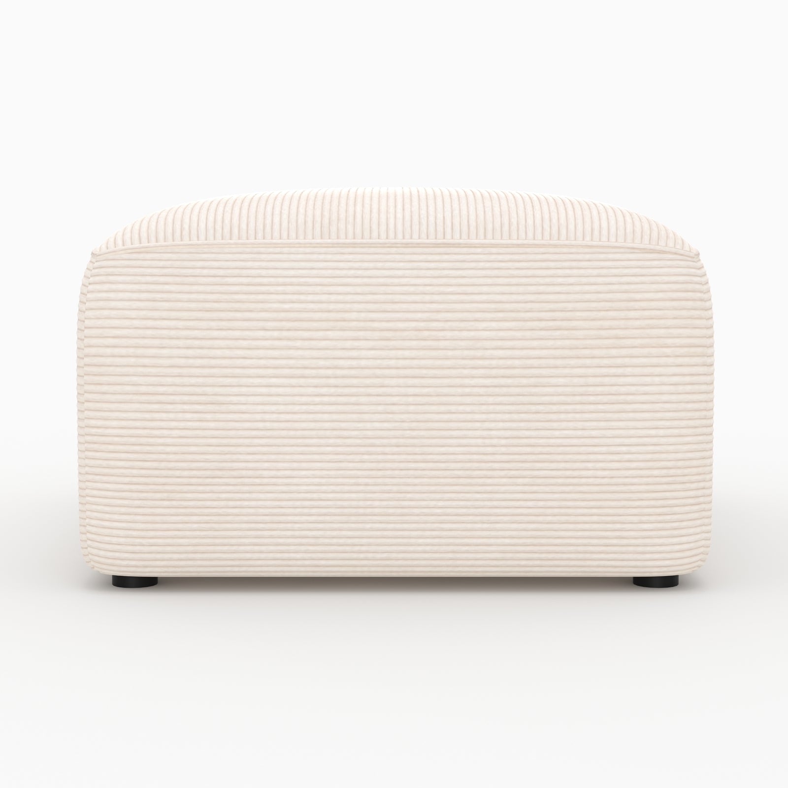 Velours blanc cassé pouf rectangulaire Mina canapé modulable