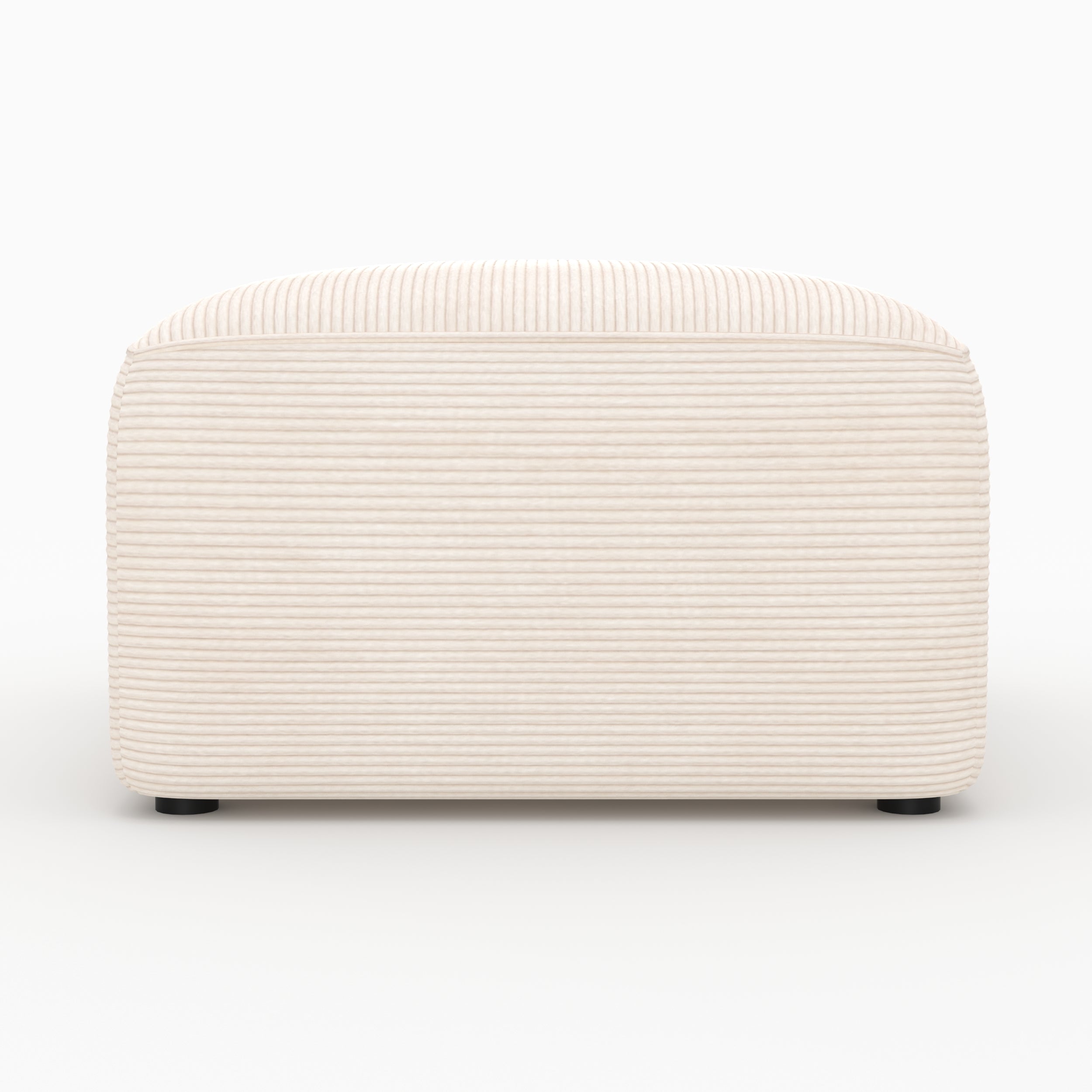 Velours blanc cassé pouf rectangulaire Mina canapé modulable