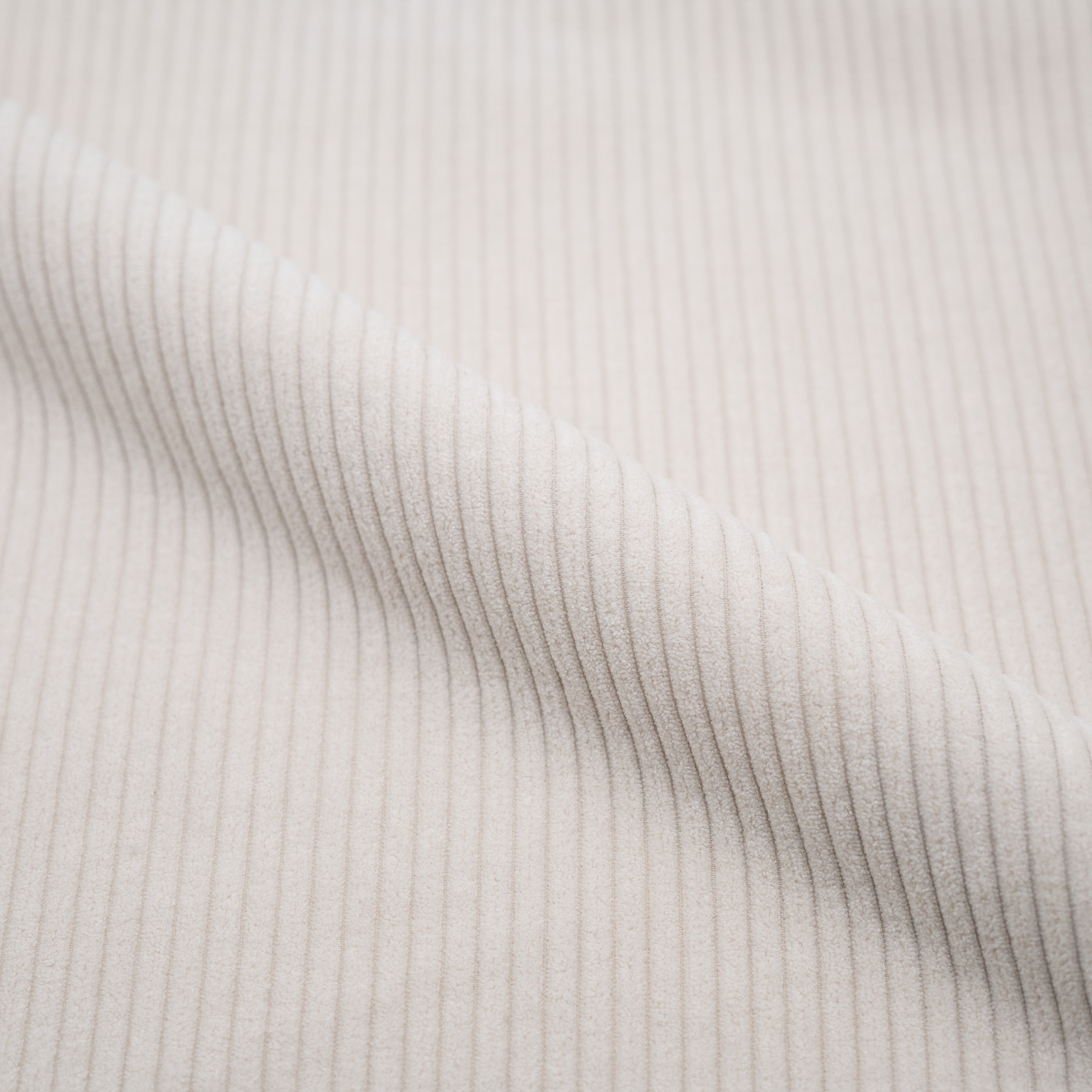 Velours côtelé blanc cassé angle de canapé modulable