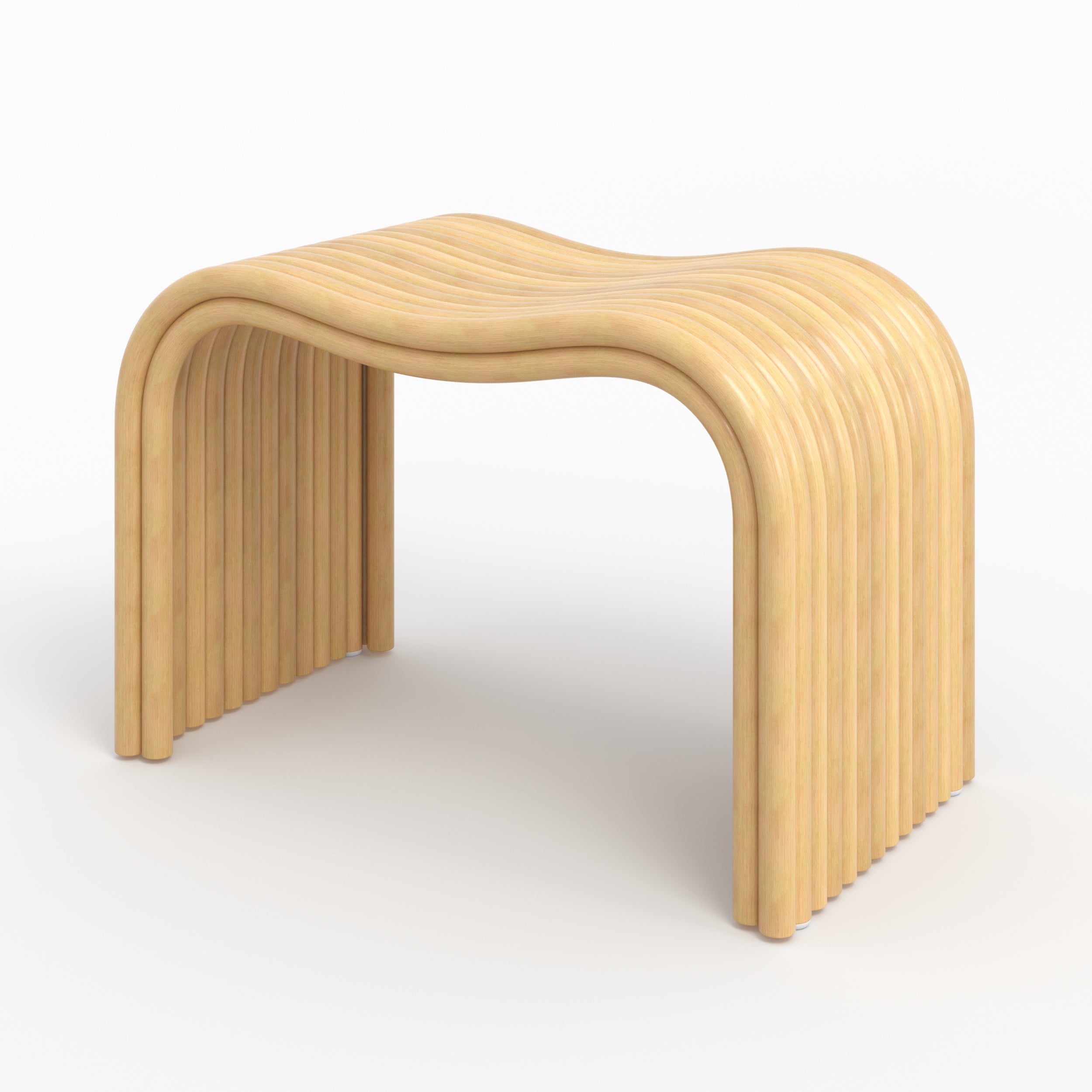 Wave tabouret en rotin naturel