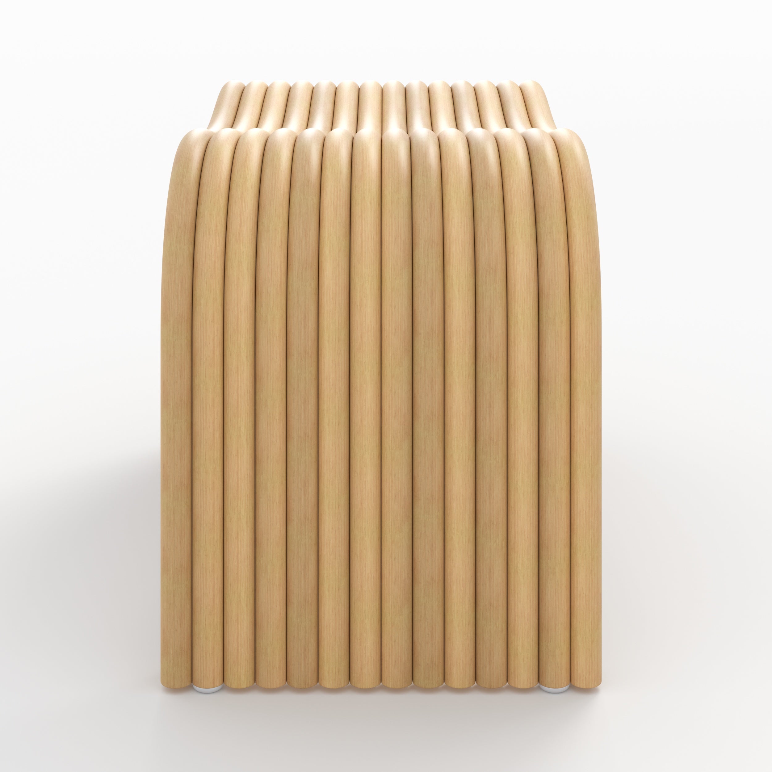 Wave tabouret rotin design naturel