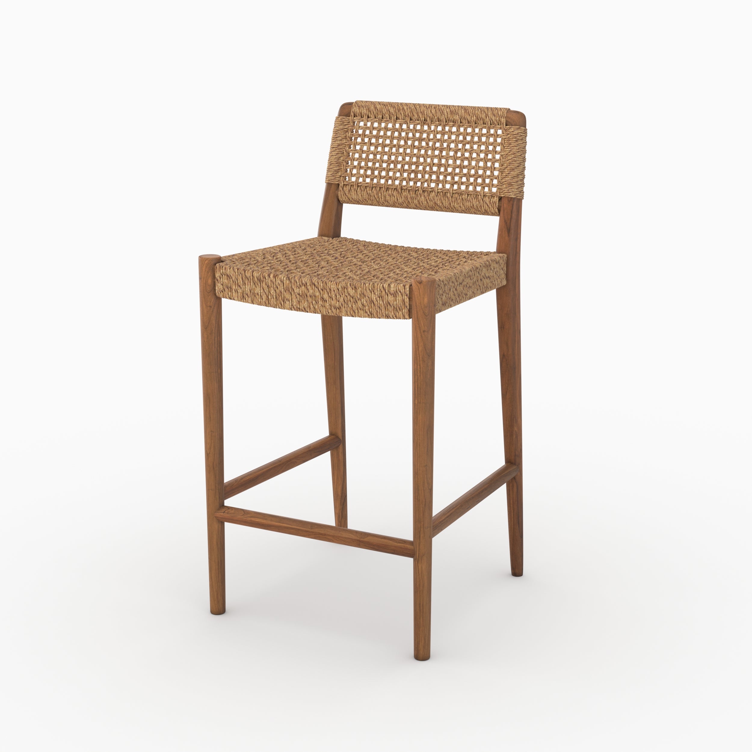 Yaba chaise haute 65cm teck vernis intérieur extérieur