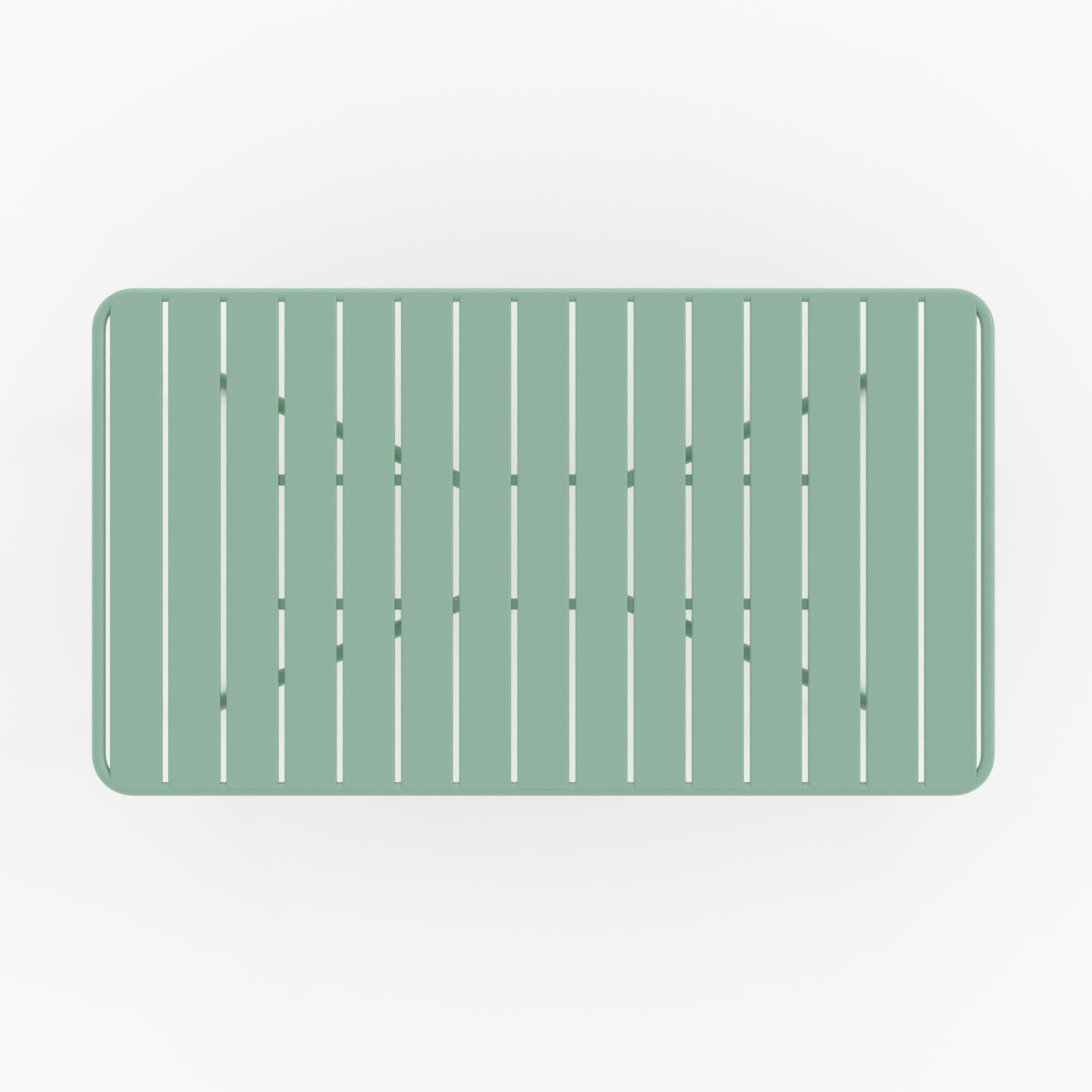 yumi table de jardin en metal vert 6 personnes