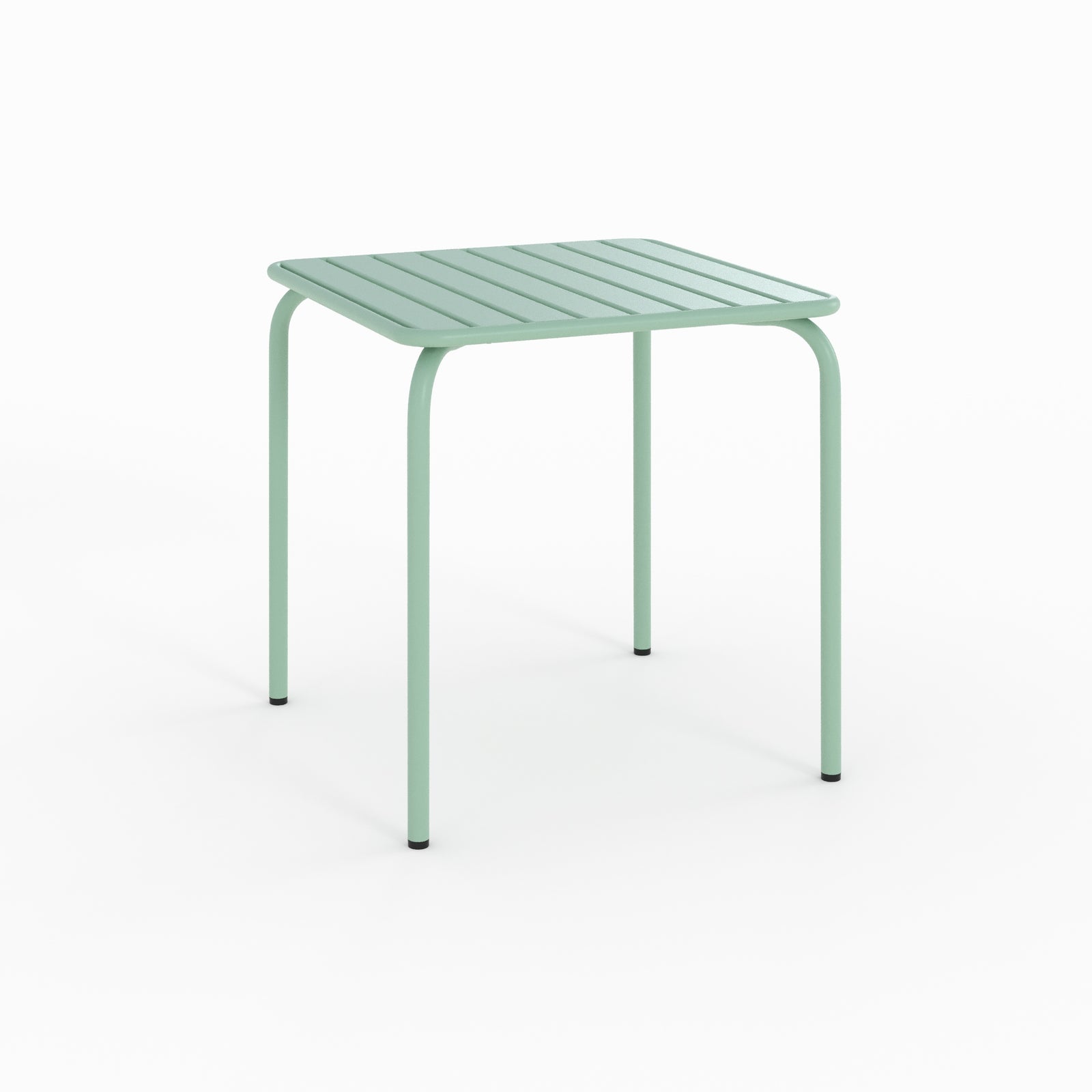 yumi table de jardin en metal vert carree_1