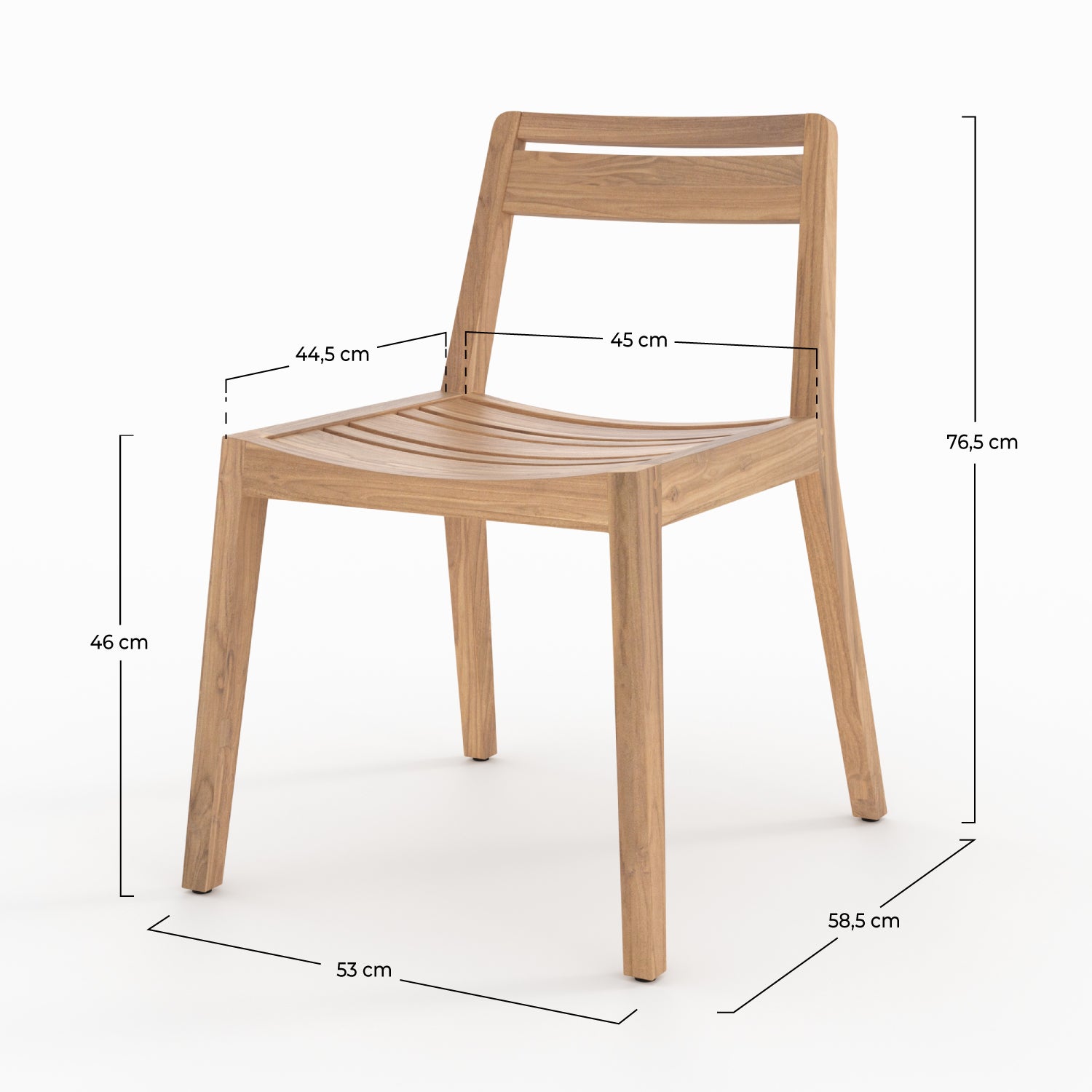 zao lot de 2 chaises de jardin bois de teck