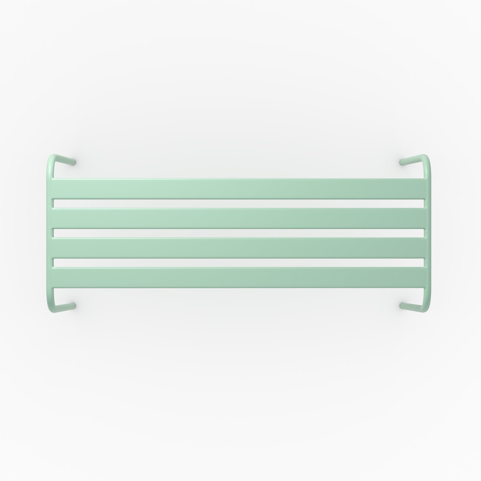 Zoom design banc de jardin Yumi en métal vert clair 2 personnes