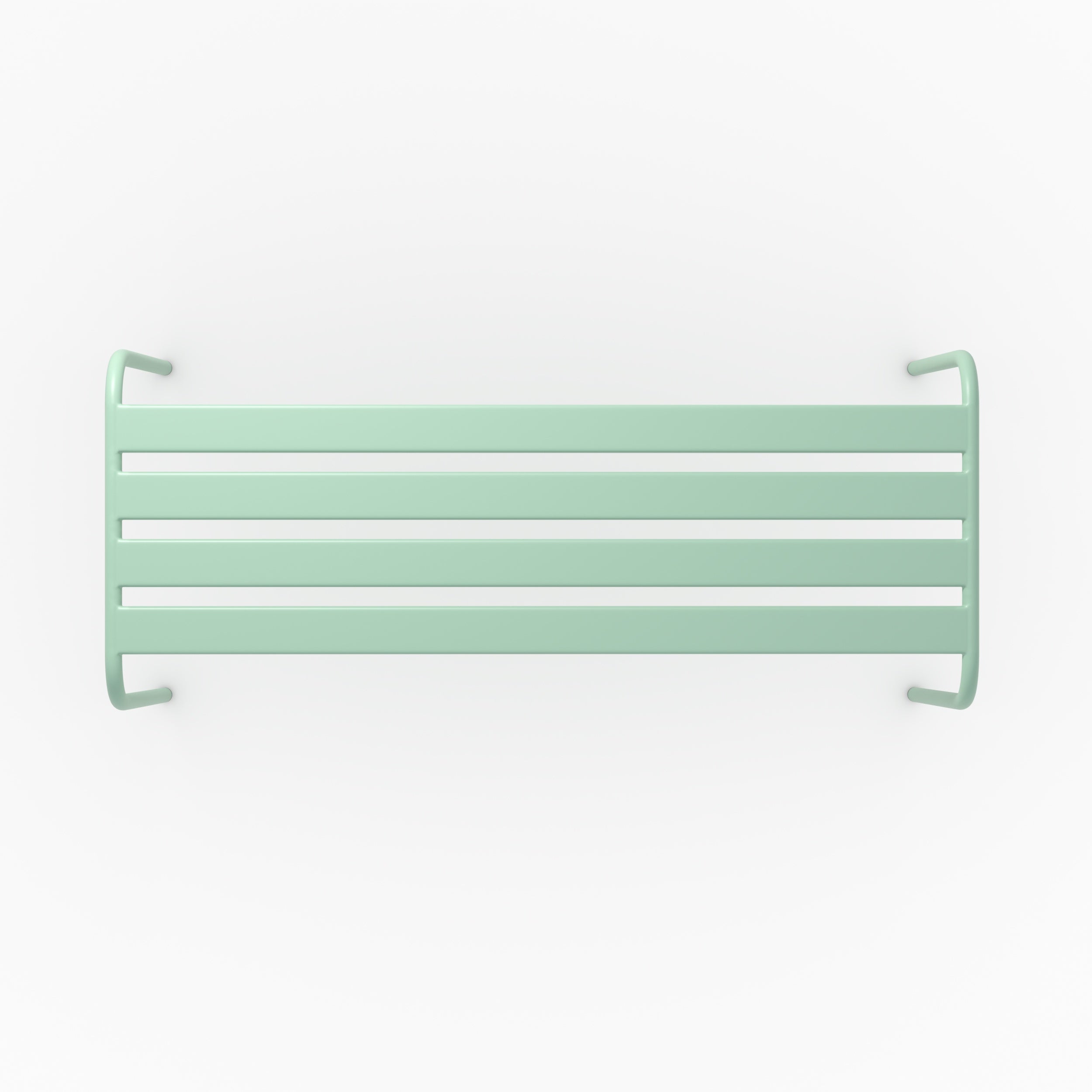 Zoom design banc de jardin Yumi en métal vert clair 2 personnes
