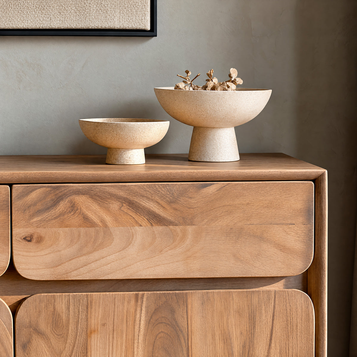 Buffet Achille en bois de manguier marron clair